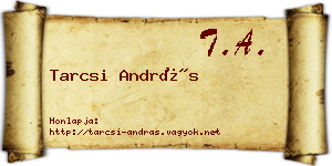 Tarcsi András névjegykártya