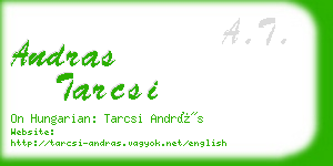 andras tarcsi business card